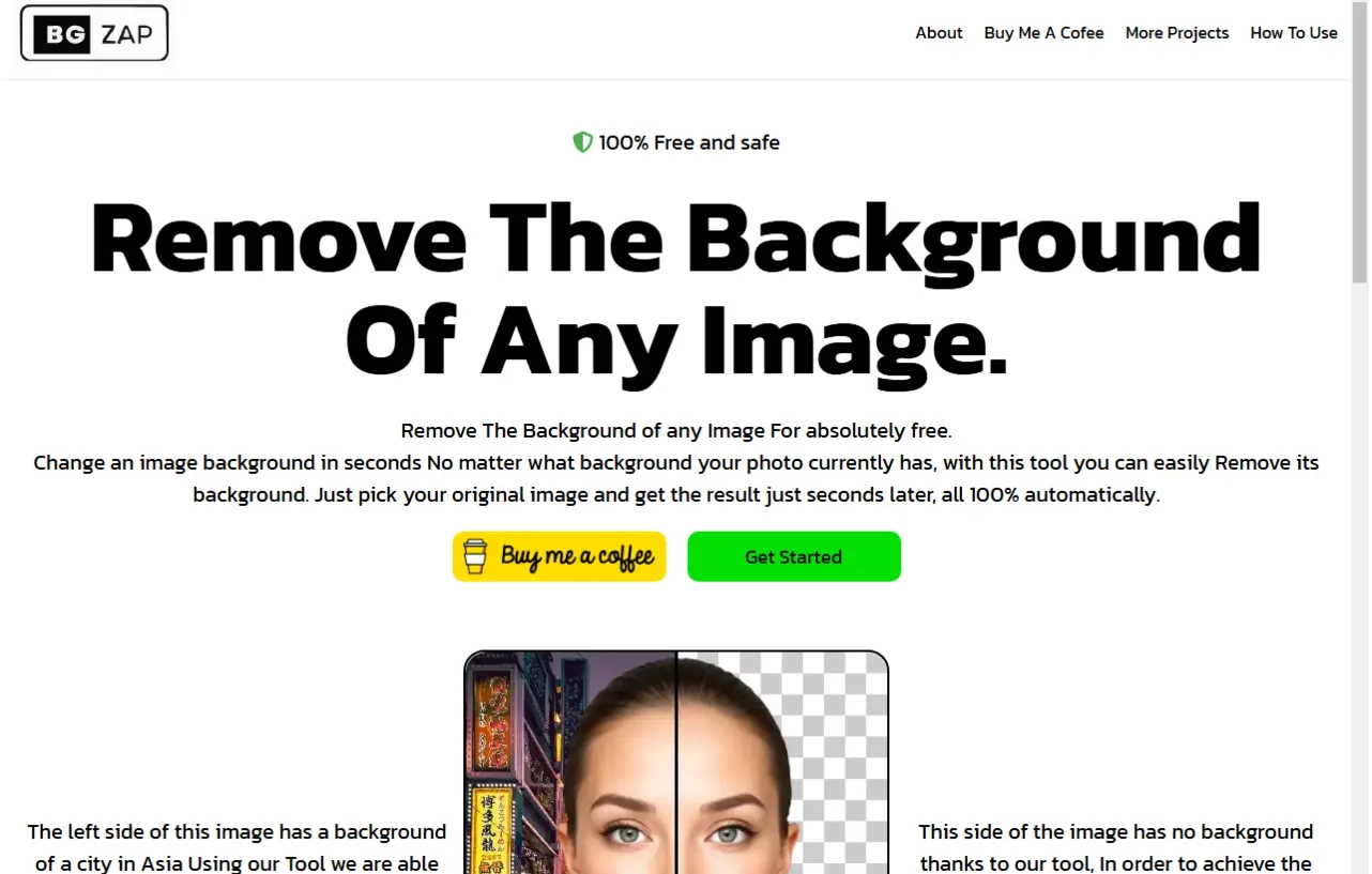 BGZap — Remove Background of any image.